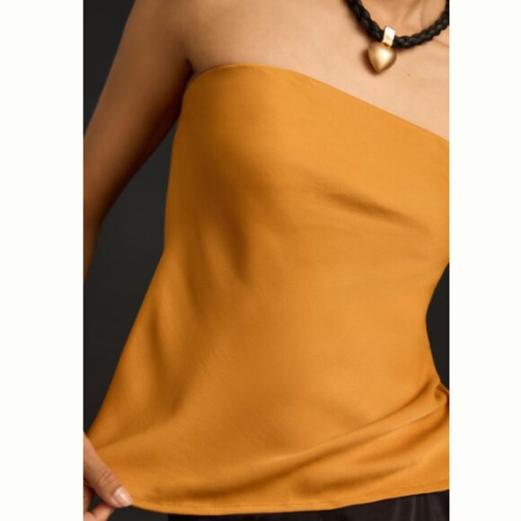 Brand New By Anthropologie Strapless Silky Top - Picture 4 of 10